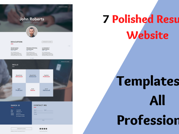 7 Polished Resume Website Templates for All Professionals